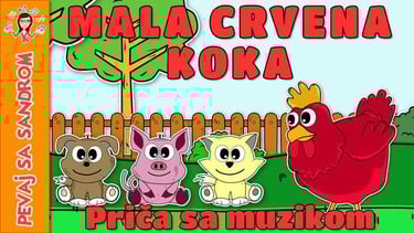 mala crvena koka i životinje iz dvorišta