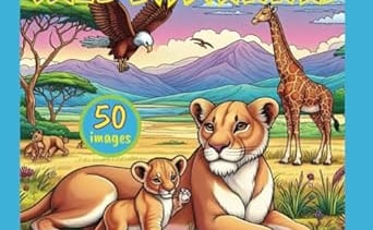 Wildlife on the Savannah Coloring Book for Adults & Teens