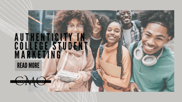 authenticity in college student marketing college students smiling for the camera