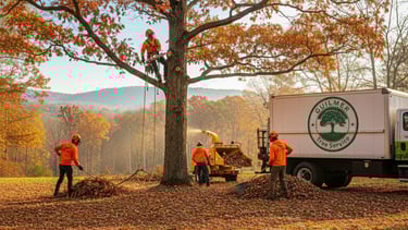 Guilmer Tree Service crew performing professional tree trimming in Burke, VA