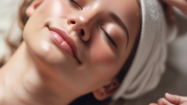 A stylist applying hair color to a client's hair.