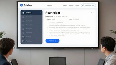 Close-up of a technician installing an interactive screen in a modern office