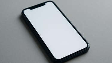 minimalist product photography of a clean mobile phone screen displaying a distraction-free markdown text editor, neutral gray tones, sharp focus, 35mm