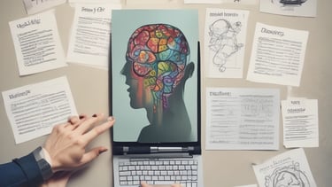 A calm and welcoming therapy room set up for online clinical diagnosis.