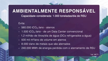 Infraestrutura WASTAI para redução de impacto ambiental e geração de créditos de carbono