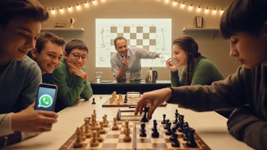 Des joueurs entrain de jouer aux échecs