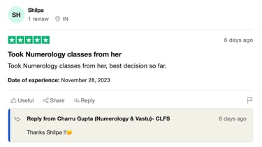 charru gupta numerologist review