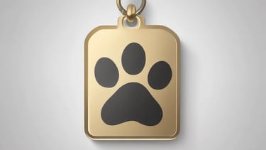 a dog paw print on a shield shield