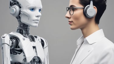 A person interacting with a chatbot on a smartphone.