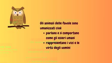 Illustrazione con gufo - favole per bambini e importanza della lettura