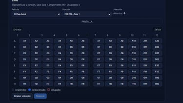 Sistemas de reservas para cines