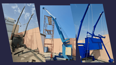 bmu maintenance,  صيانة تأهيل رافعة تنظيف واجهات زجاجية، صيانة جندوله تنظيف واجهات زجاجية