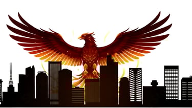 A Phoenix rising over the city of Phoenix