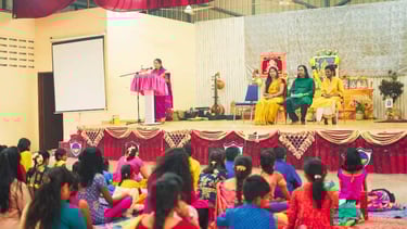 sangeetham event sjkt srimathi laxmi with teacher nanthini and master bala