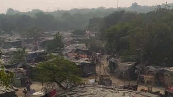 The Laxmi Park Slum in Delhi.