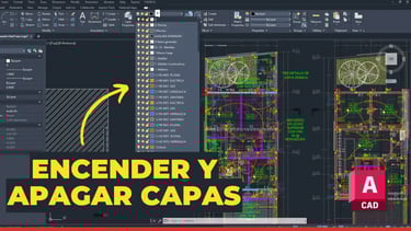 Cómo APAGAR y ENCENDER tus LAYERS o CAPAS en #autocad 🔴