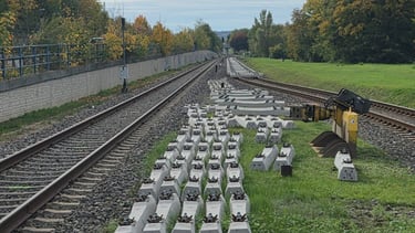 WachPro Security GmbH im Einsatz bei der Bewachung einer Bahnstrecke. Professioneller Objektschutz u