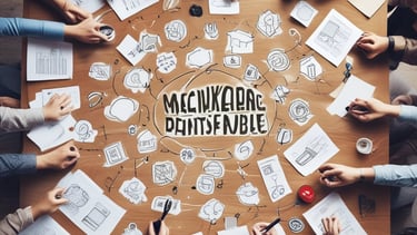 Photo of a focused marketer working on a laptop with data charts on screen