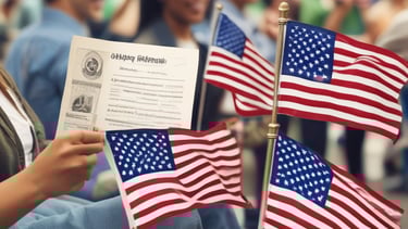 A caring attorney consulting with a family in a bright office.