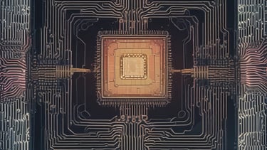 Futuristic AI interface with data visualizations and neural networks and no written text