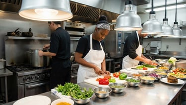 Full kitchen inside a flexible event space in Atlanta