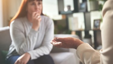 Woman with life coach 