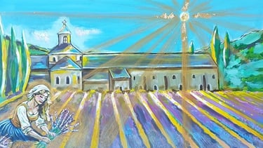 Le tableau inspirée de l'abbaye de Sénanque
