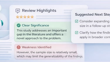 Academic peer review AI tool