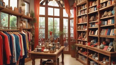 A smiling franchise owner welcoming customers at a vibrant retail outlet in a tier 2 city