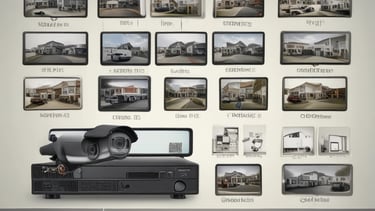 Close-up of a modern DVR and NVR security system setup.