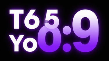 High-contrast 16:9 YouTube thumbnail mockup, vibrant purple accents, sharp digital glow, bold typography, dark mode background