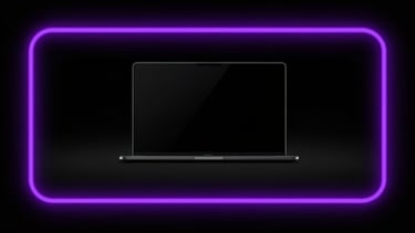 High-contrast 16:9 YouTube thumbnail mockup, sharp neon purple border, dramatic studio lighting on a central physical object, dark background