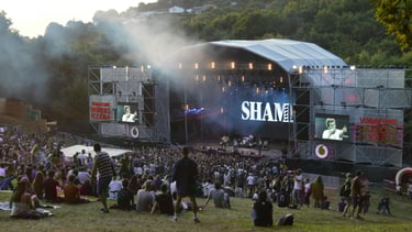 A crowd enjoying a lively festival outside