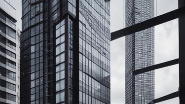 Commercial building facade showcasing architectural details