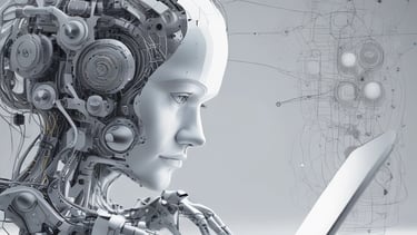 A developer coding a complex machine learning algorithm on multiple screens