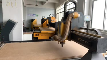 CNC machining center for precision acrylic fabrication