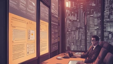 A bustling market stall filled with various dried goods in transparent containers and bags, likely seafood or herbs, with people actively engaged in packing and handling the goods. The area is well-lit with hanging light bulbs, and a large sign with Chinese characters is prominently displayed above. The floor is tiled, and there are boxes and stools scattered around.