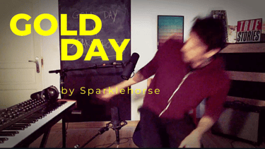 Guitar teacher performing 'Gold Day' by Sparklehorse in home studio