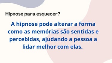 hipnose nao apaga memorias