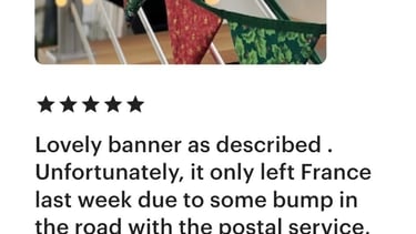 lovely bunting as described