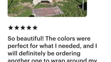 a review o the perfect garland bunting to decorate a farmer's market stall.