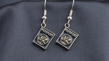 Passport Earrings for travel lovers