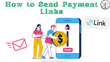 Graphic illustrating how to send payment links using eLink