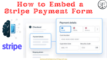 Stripe payment form embedding guide.