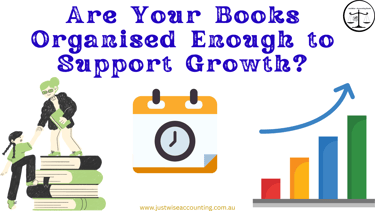 Are your books organised enough to support growth? A person helping another climb books, a calendar