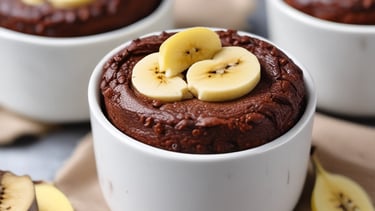a chocolate cake with bananas on a plate