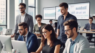 An image showcasing a team brainstorming innovative ideas.