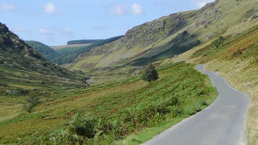 Road trough Abergwesyn Common, near Llanwrtyd Wells