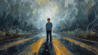 Person standing at a crossroads symbolising life choices