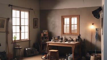 Sound engineer adjusting audio equipment in a studio